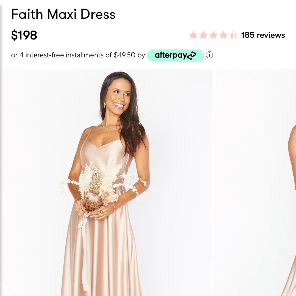 Show Me Your MuMu Faith Maxi Dress Champagne Luxe Satin